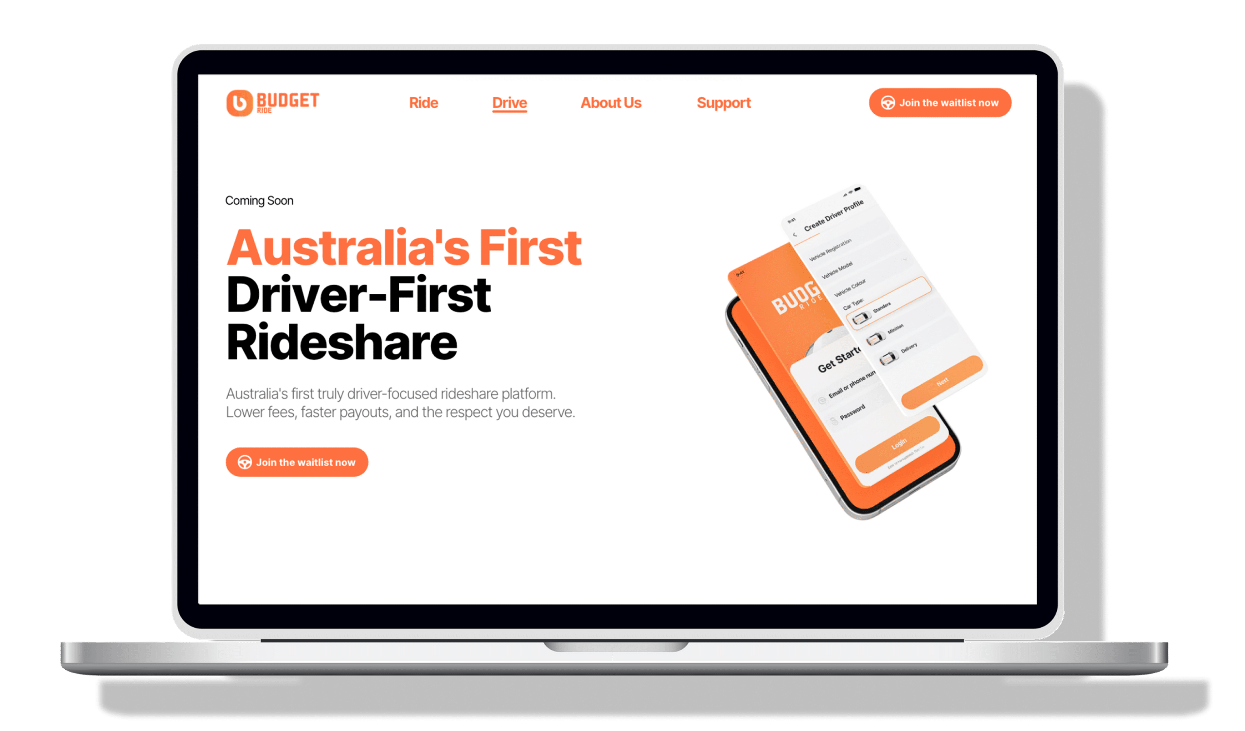 Budget Ride website built by Nodd Solutions