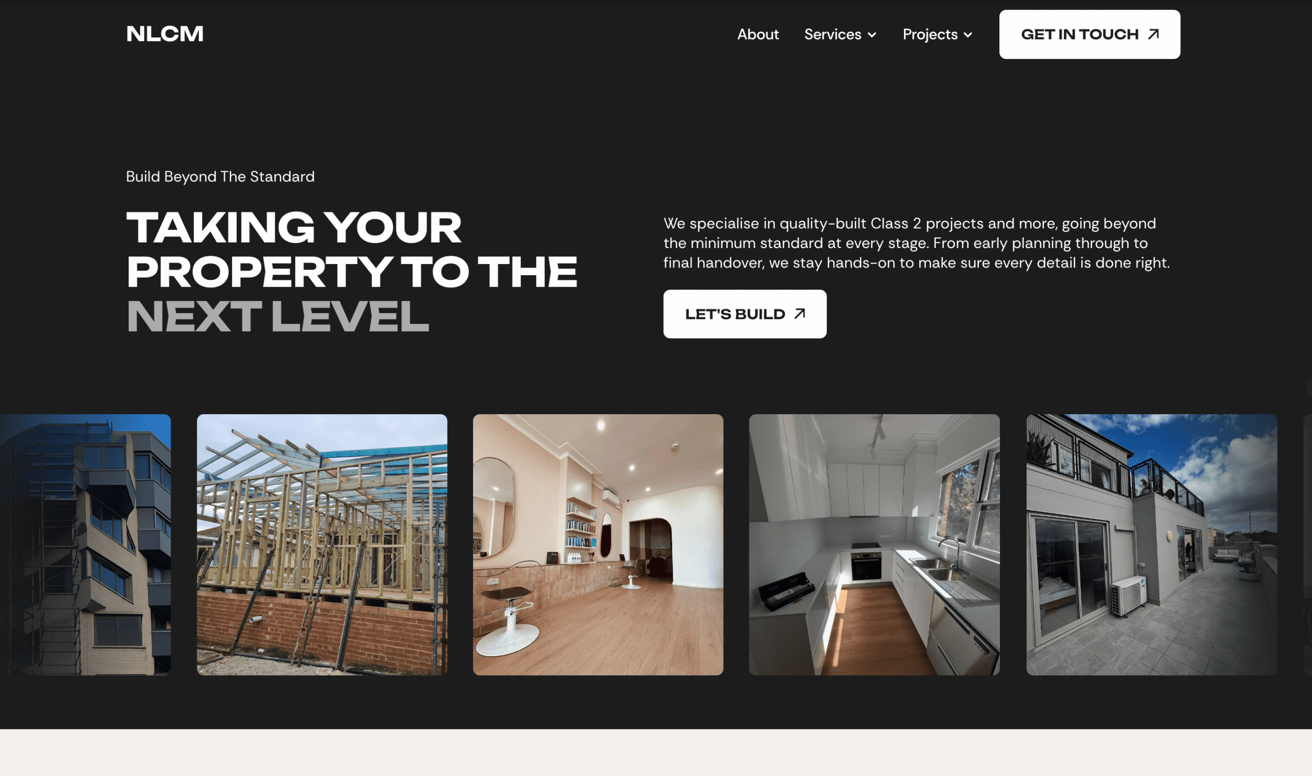 NLCM Construction website