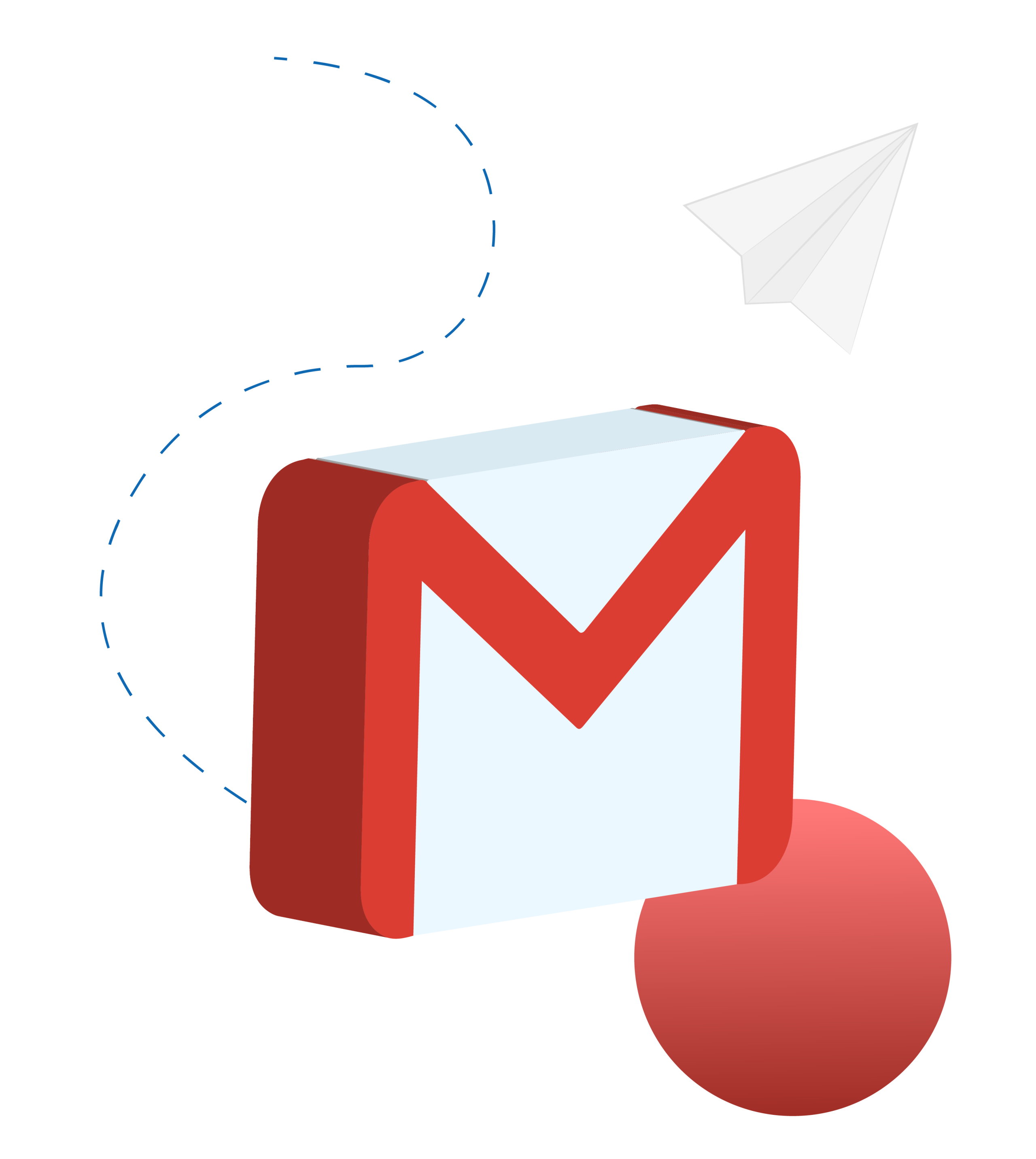 Gmail icon with paper plane